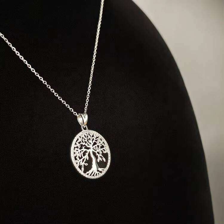 Pure Sier Fine Jewelry Unisex Kabbalah VVS Moissanite Necklace Je Inspiration