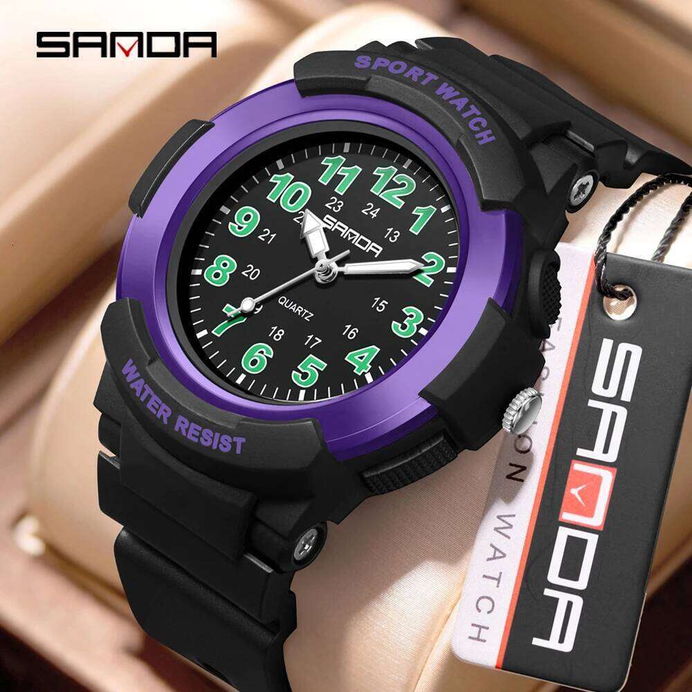 SANDA 6308 Men's Fashion Simple Original Gift Silicone Quartz Watch Student Boyfriend Clock Pointer
