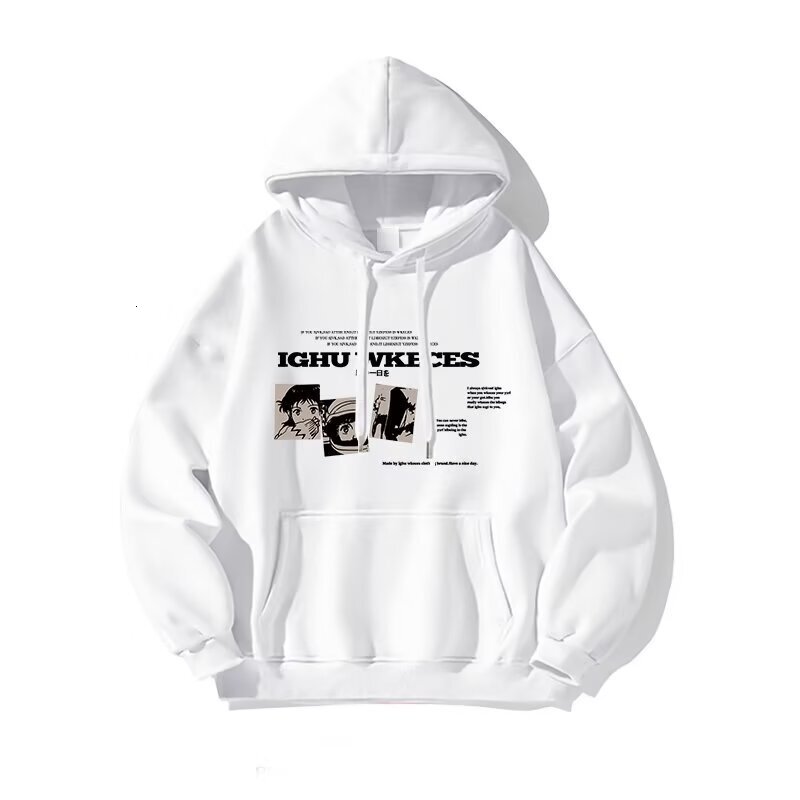 High Street Niche Trendy Brand Hooded Sweatshirt For Men Spring And Autumn New Ins Design Sense Designer Hoodie Wine Red Top Jacket