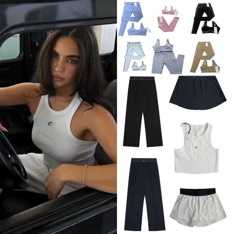 Women Top Yoga Set Bra Leggings Gym Short Sports Outfit Pants Shaping Waist Fitness Jogging Sportswear Running