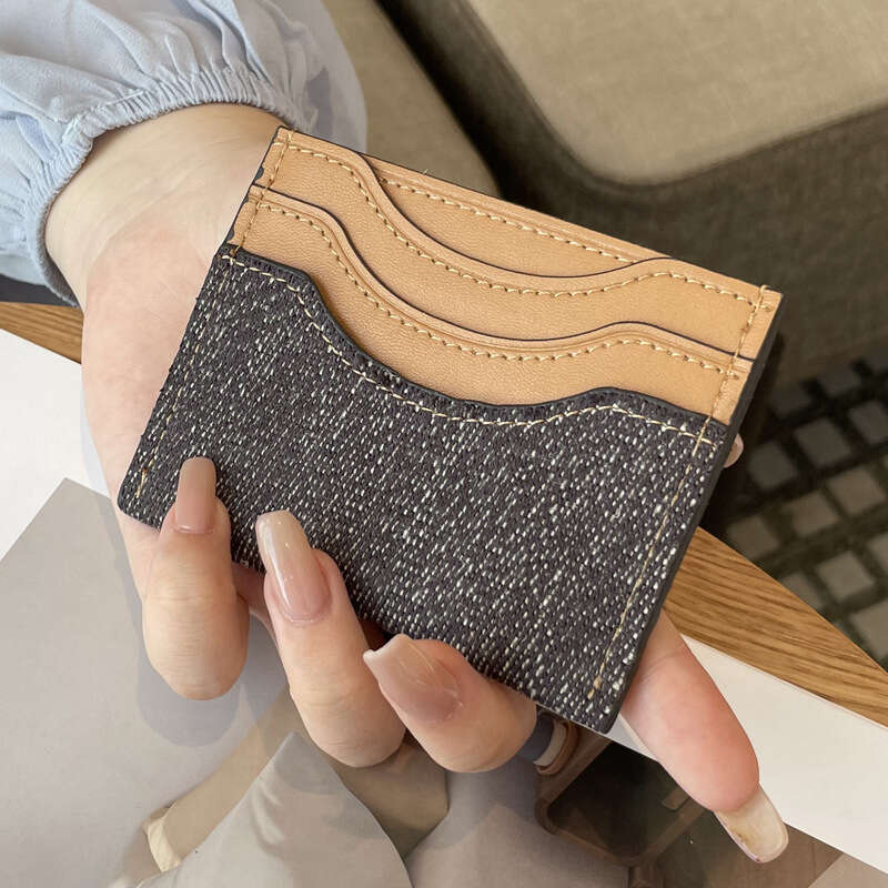 Luxury fashion wallet Ultra Thin Ins Style One Piece Holder New Model For Men And Women High End Cotton Linen Mini Card Holder