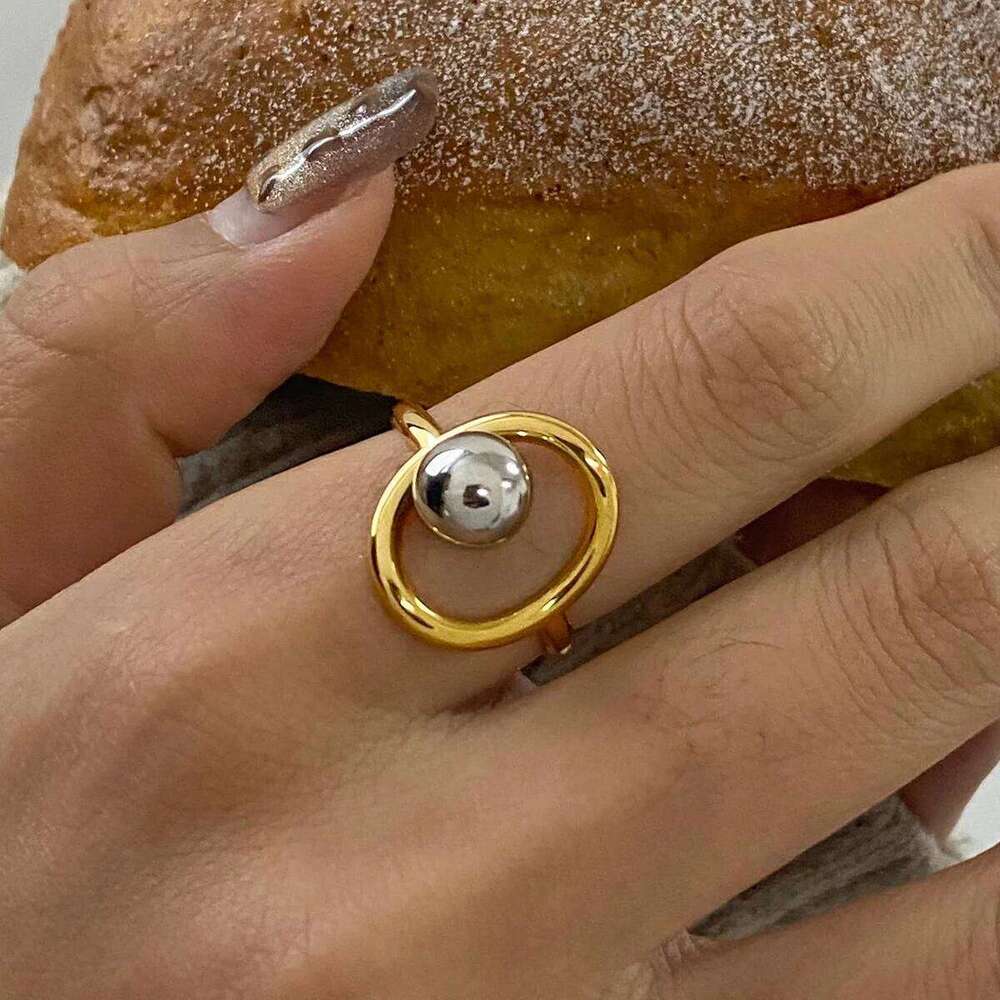 XIANING Popular Stainless Steel Metal Geometric Hollow Open Adjustable Ring for Women 18K PVD Plated Trendy Jewelry H260312