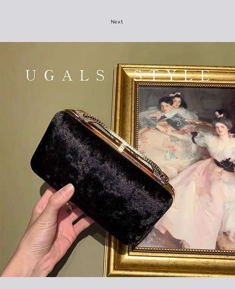 Glitter Shiny Diamond Clutch Purse For Wedding Party Luxury Velvet Banquet Women Handbag Fashion Evening Shoulder Bag