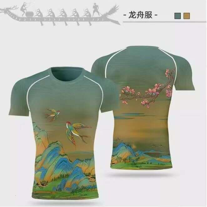 Summer Customized Quick-Dry Chinese Dragon Boat Sports Shirt For Men And Women, Short-Sleeved, Breathable, Oversized, Loose-Fit T-Shirt WKERSIY