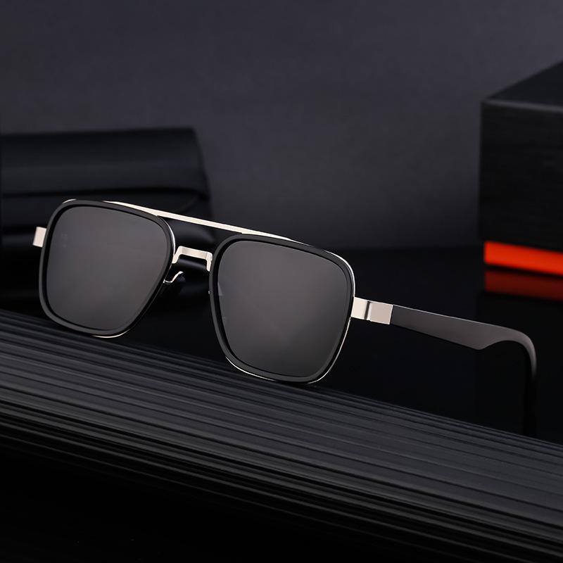 2026 New Fashion Square Frame Polarized Sunglasses for Men Driving Anti-Glare Outdoor Sun Protection Shades