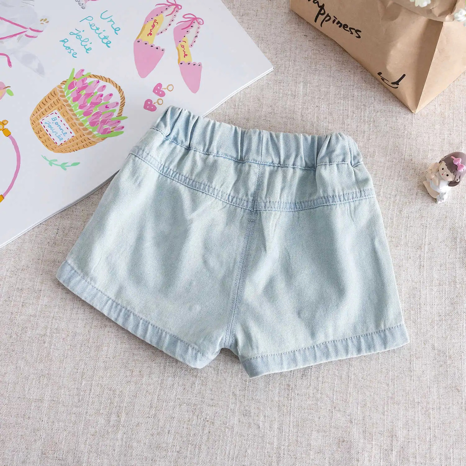 Korean Style Kid Short Denim Shorts for Girls Fashion Girl Princess Jeans Children Pants 260311