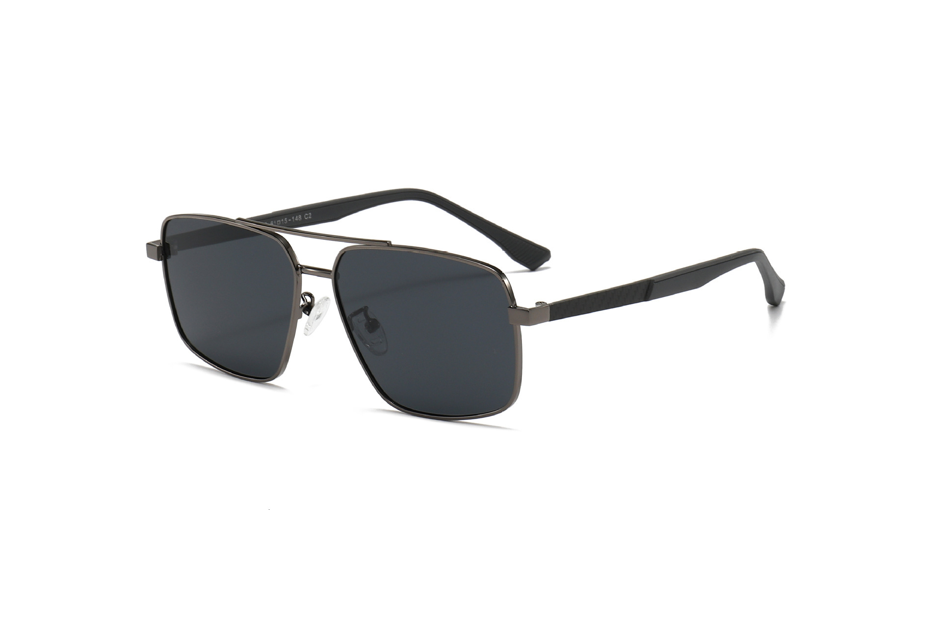 2026 New Fashion Square Large Frame Polarized Retro Double-Beam Sun Protection Sunglasses for Men,