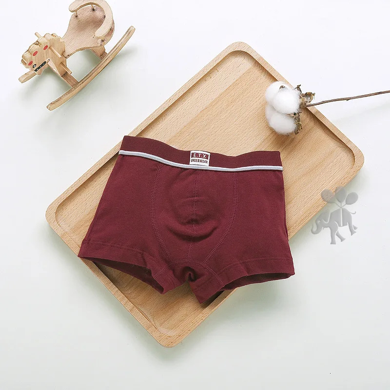 children high quality solid boys cotton boxer shorts panties kids underwear for 220 years old teenager 5pcs3pclot student 260311