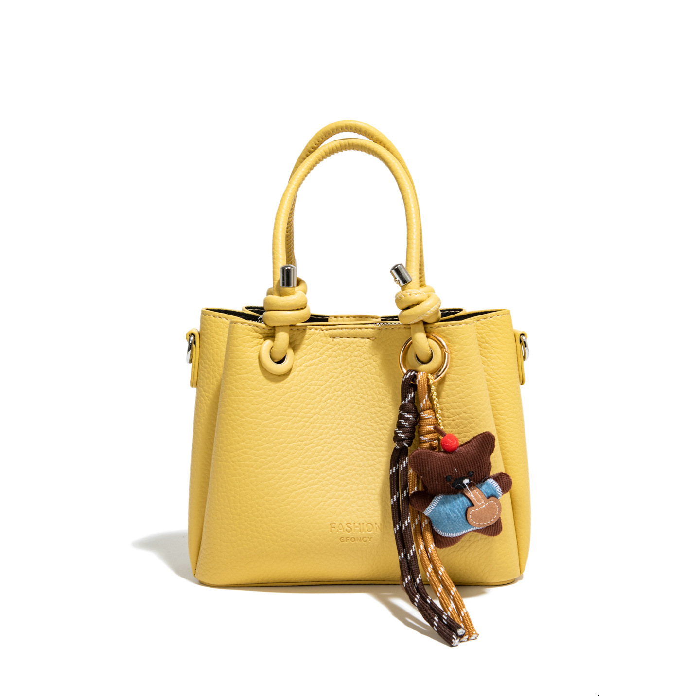Commuter soft leather texture large capacity women's bucket bag new solid color multifunctional shoulder bag crossbody bag designer bag