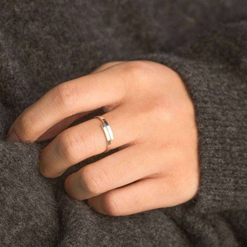 Minimalist Open Rings For Women Stainless Steel Gold Plated Ring Women's and Men's Finger Accessories Jewelry Gift Wholesale H260312