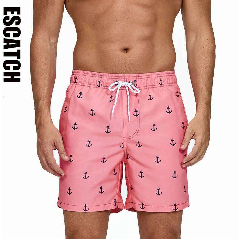Escatch Brand Summer Mens Fashion Polyester Quick Dry Board Shorts Male Sport Gym Swimsuit Surf Swim Trunks For Man Z260312
