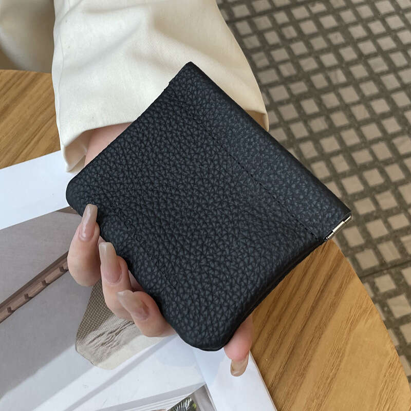 Luxury fashion wallet New Spring Clip Bag Automatic Closing Storage Pouch Coin Purse Mini Portable Lipstick Bag