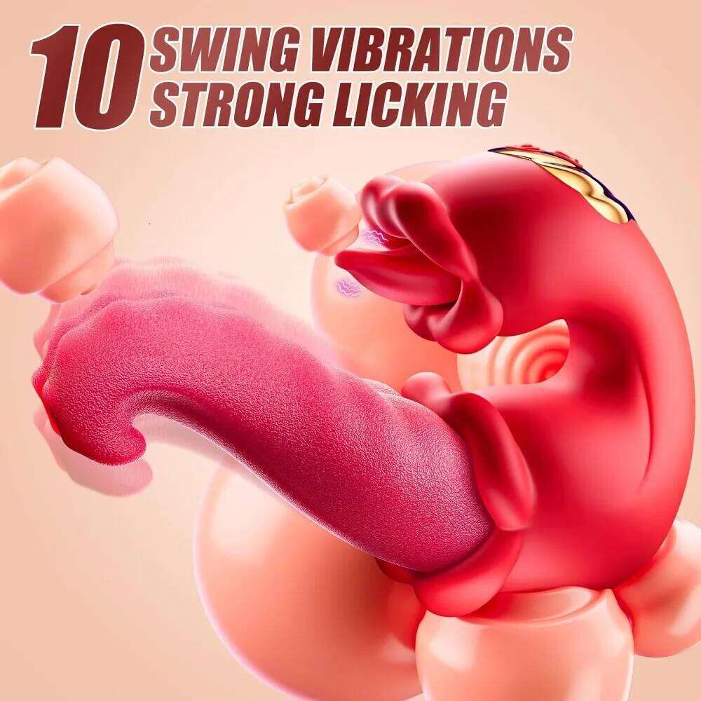 Adult Sex Toys for Women 4in1 Vibrator with Tongue Thrusting Dildos G Spot Dildo 10 Clitoral Licking Modes Female Masturbation Z260312