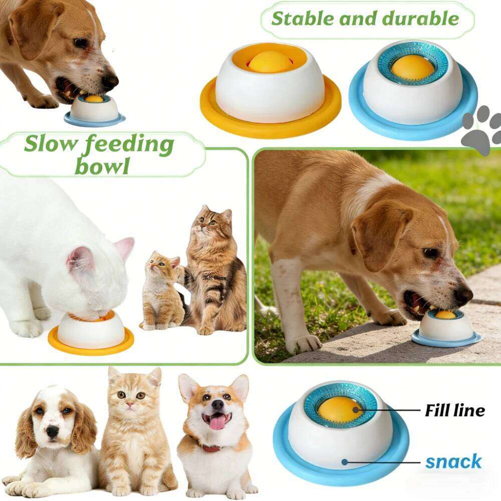 Interactive Cats Dog Lick Slow Food Bowl Feeding Dispenser Puppy Training Enrichment Pet Stimulation Toys Pets Accessories 26Y0312