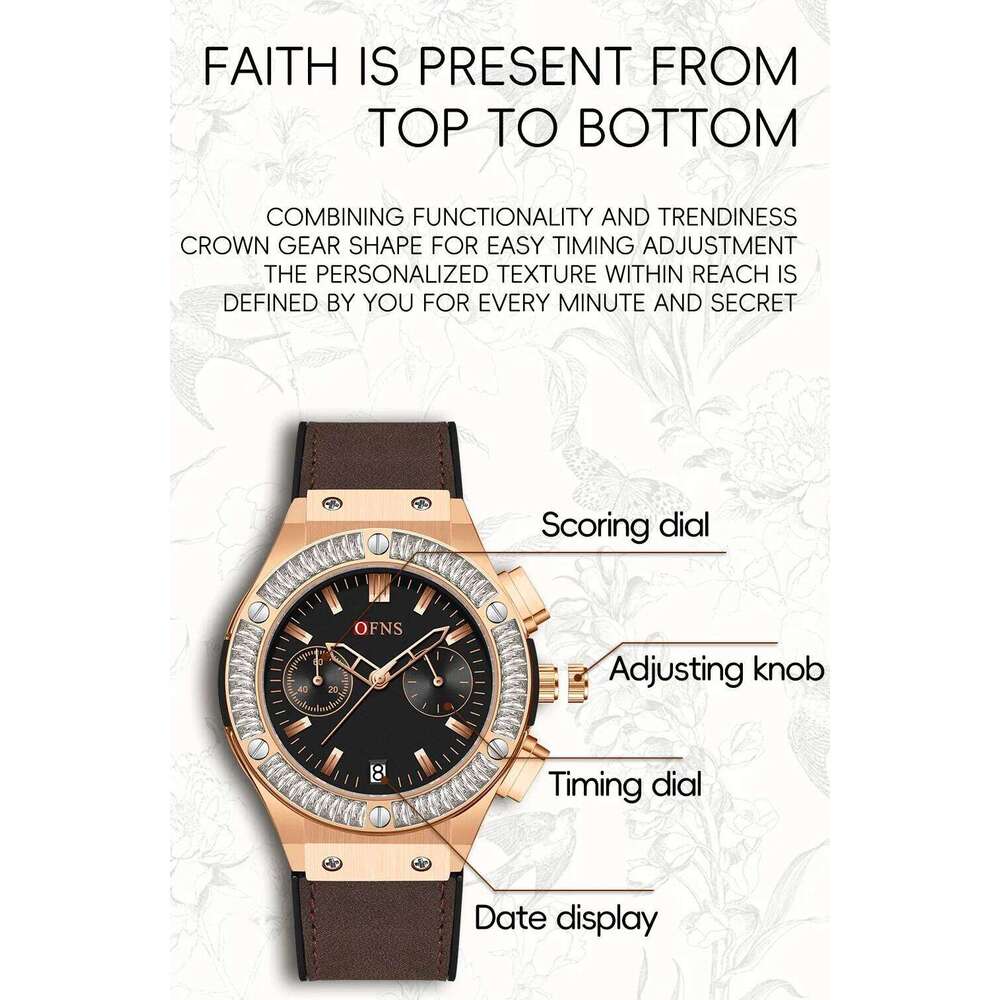 OFNS New 1530 Fashion Waterproof Luminous Calendar Luxury Women's Quartz Watch 2025