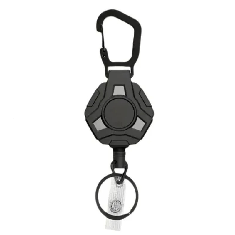 Retractable Keychain Lanyard Heavy Duty Belt Clip Anti Theft Key Chain Straps Hanging Ring Telescopic Carabiner 260228