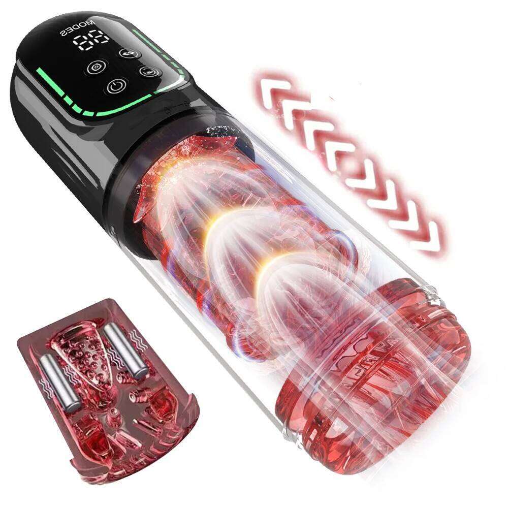 High Speed Telescopic Rotation Masturbator Cup Vagina Blowjob Masturbation Sex Machine Sucking Licking Adult Toys For Men Z260312