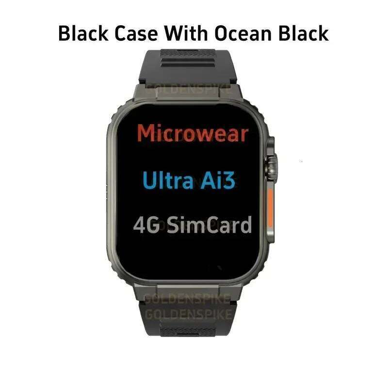 Ultra Ai3 Original Smartwatch with 4G Android Amoled HD Camera GPS WIFI Google Play Store Apps Games Bluetooth Smart Watch