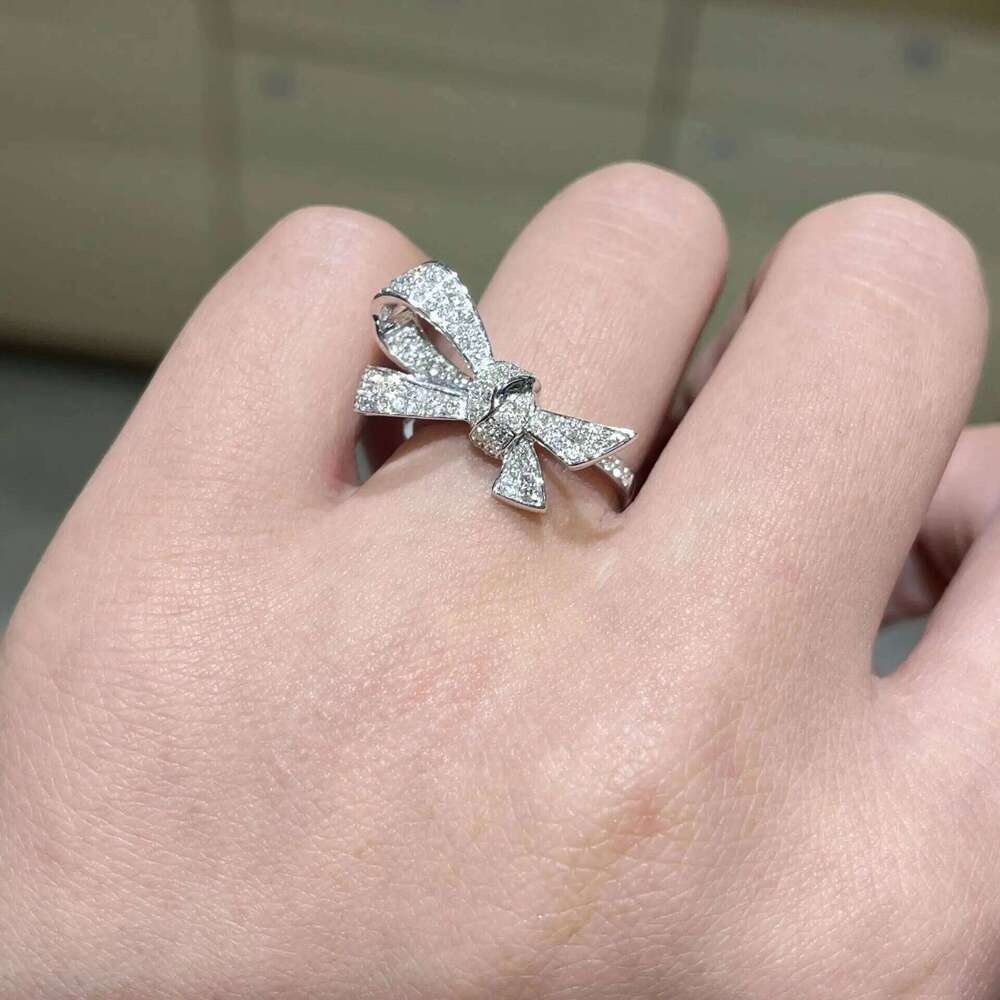 French Luxury Tilda's Bow Butterfly Ring Women's Pure Silver High-quality 5A Grade Zircon Sparkling Charming Engagement Gift H260312