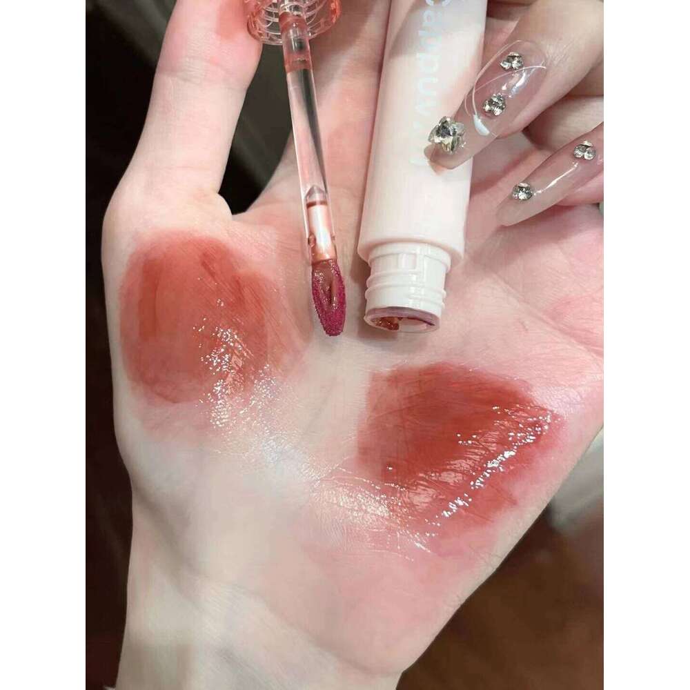 Cherry Pink Waterproof Mirror Finish Water Gloss Nude Brown Clear Tint Glass Lip Oil Liquid Makeup for Luminous Look W260311
