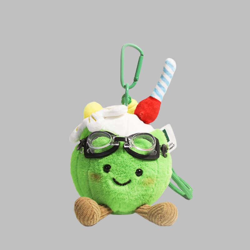 British Fun Summer Lemonade Baikal Coconut Plush Doll Keychain Cute Backpack 2025 Hanging Ornament