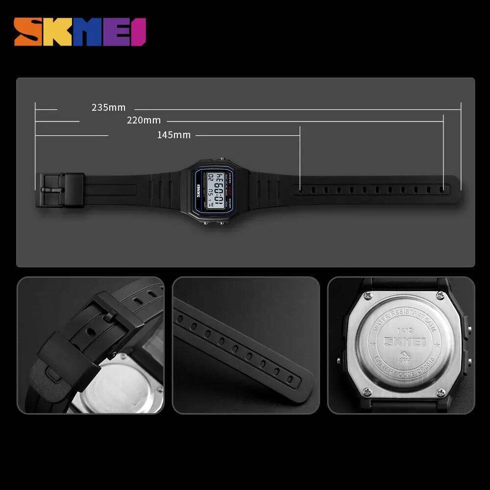 SKMEI 1412 Women Digital Watch Couple Countdown Waterproof Sports Date Week Female Wristwatches Girl Clock 1328 Relogio Feminino