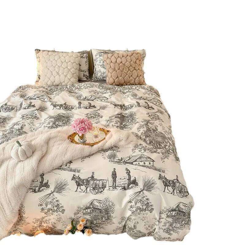 Early Spring New Products French Pastoral All-Cotton Printed Four-Piece Set H260312