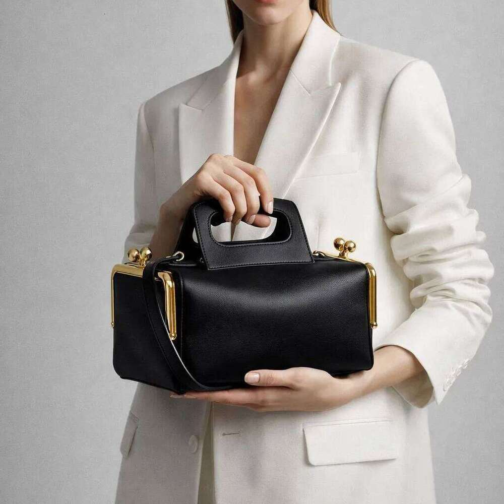 NEW Two Side Clamp Design Frame Kiss Lock For Women Luxury Designer Handbag Purse 2026 New In PU Underarm Shoulder Bag WONST