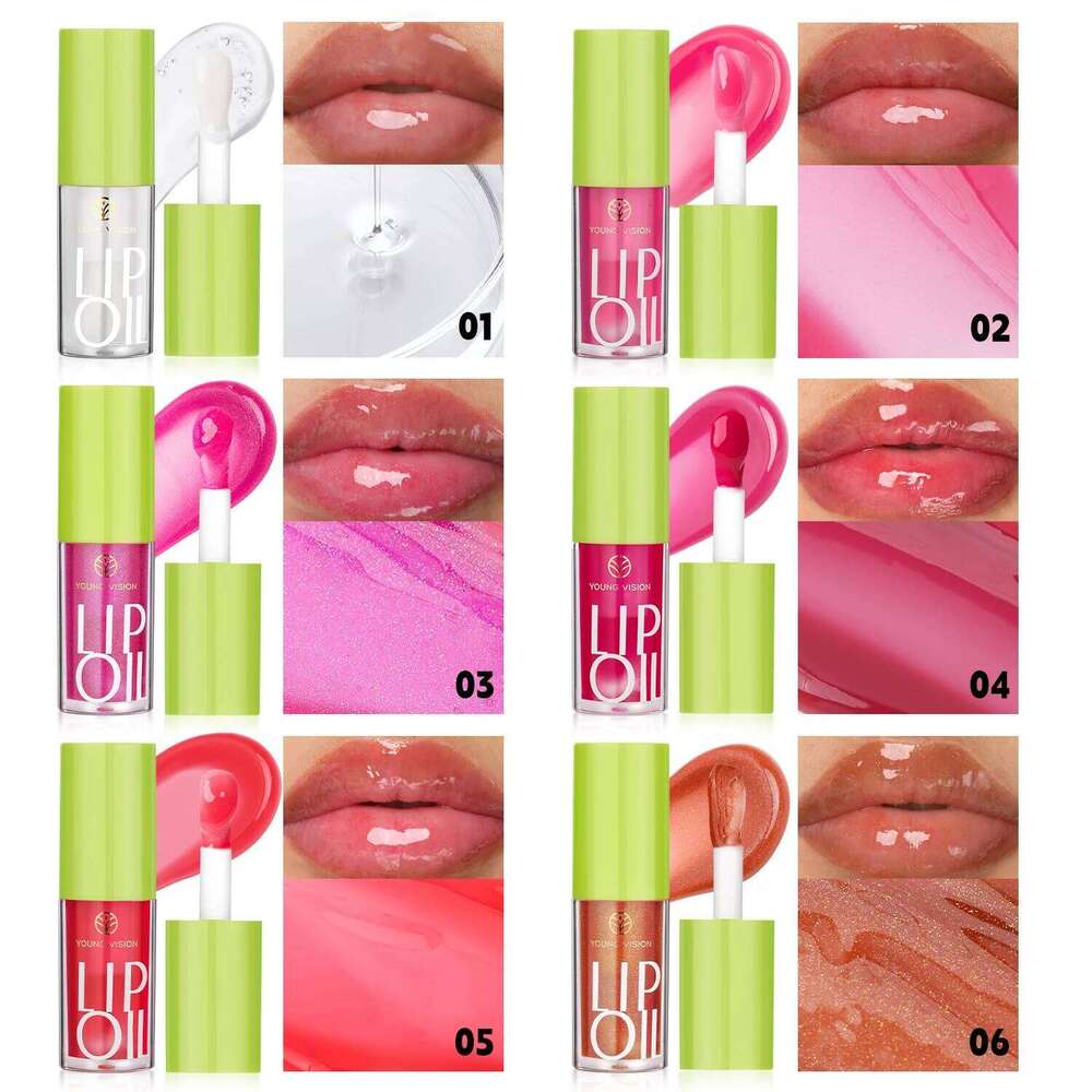 YOUNG VISION Transparent Oil 6 Colors Available for Moisturizing Oil, Enriching Lip Protection, Lipgloss W260311