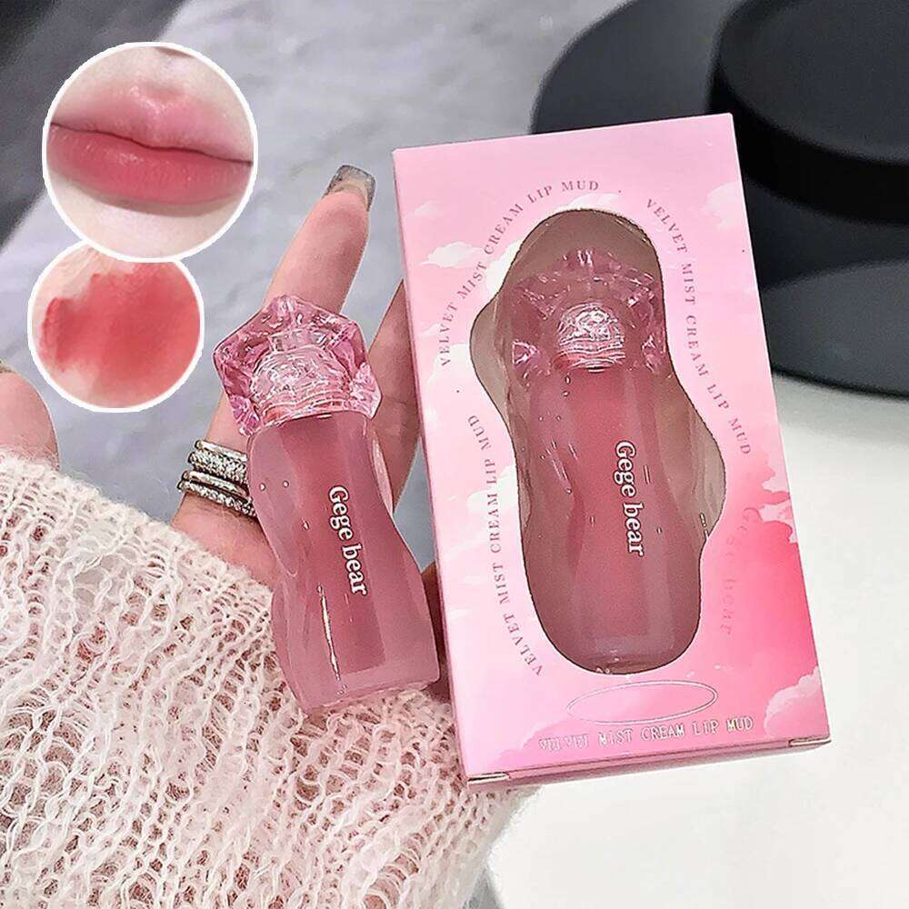 Gegebear Cream Velvet Matte Soft Texture Whitening Lip Mud Holiday Gift W260311