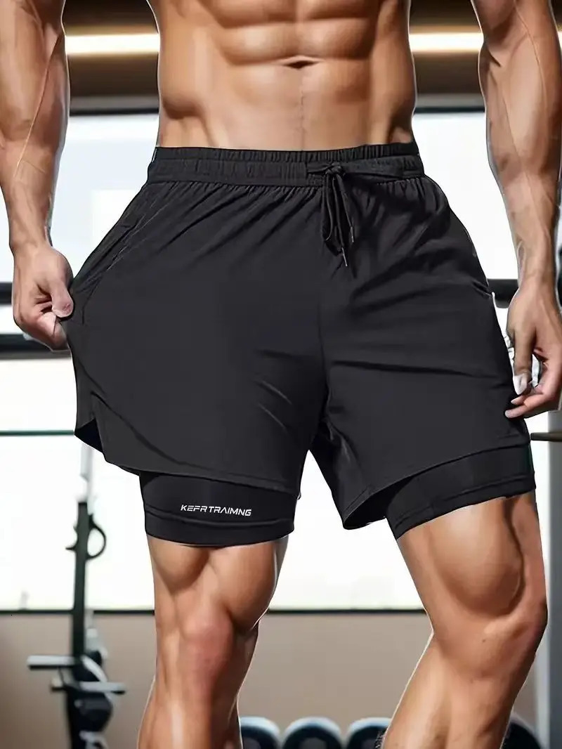 Summer High Quality Ice Silk Shorts For Sports Quick Drying Fitness Mens Three Piece Running Basketball 260228