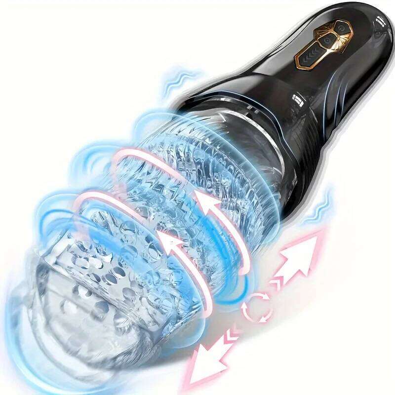 Automatic Electric 360 Rotating Sucking Male Blowjob Piston Masturbator Cup Vagina Real Oral Vibrator Sex Toys for Adults Men Z260312