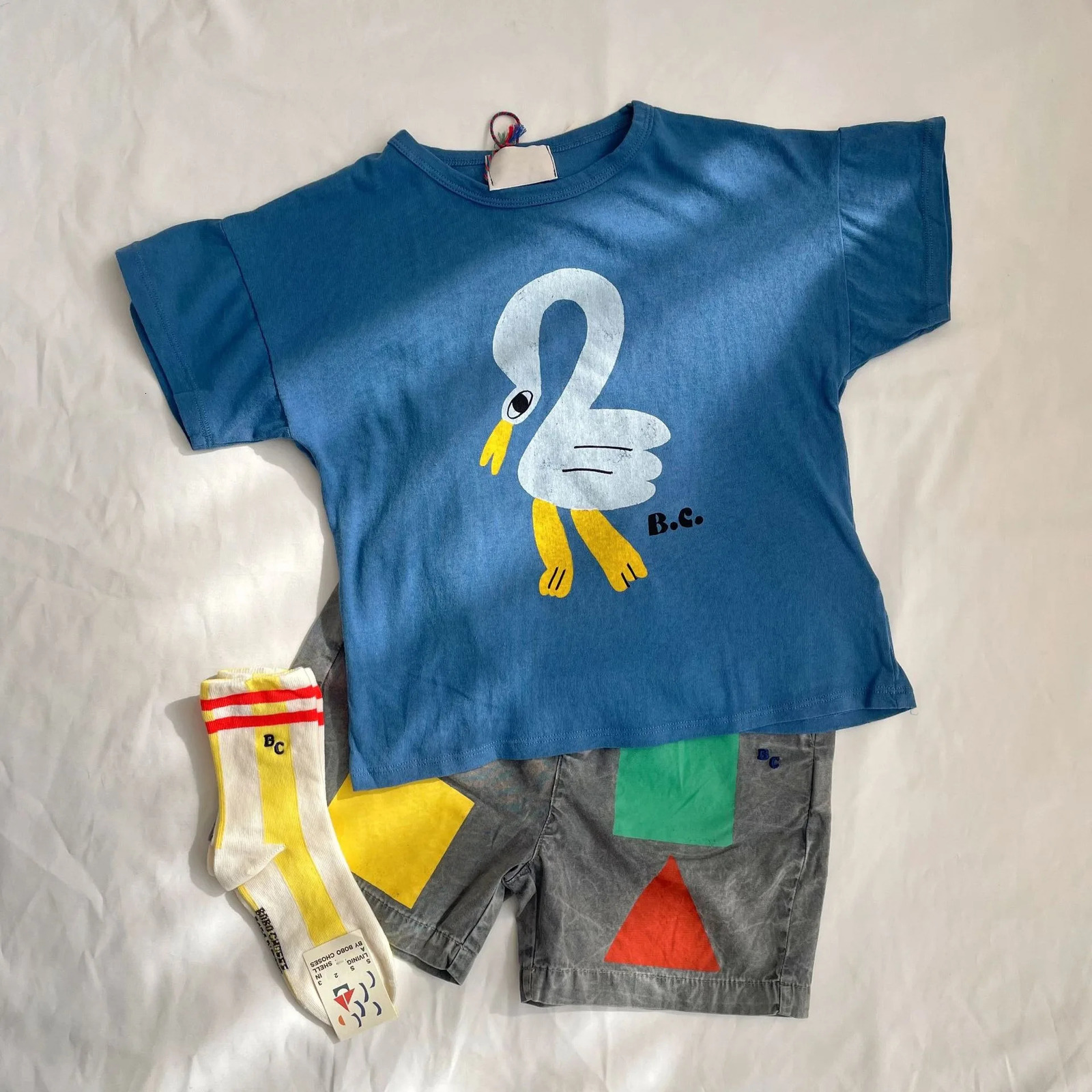 Kid Clothes Spring Sumemer Korean Baby Boys Girls Cotton Cartoon Short Sleeve T Shirts Childrens Outerwear Clothings 260311