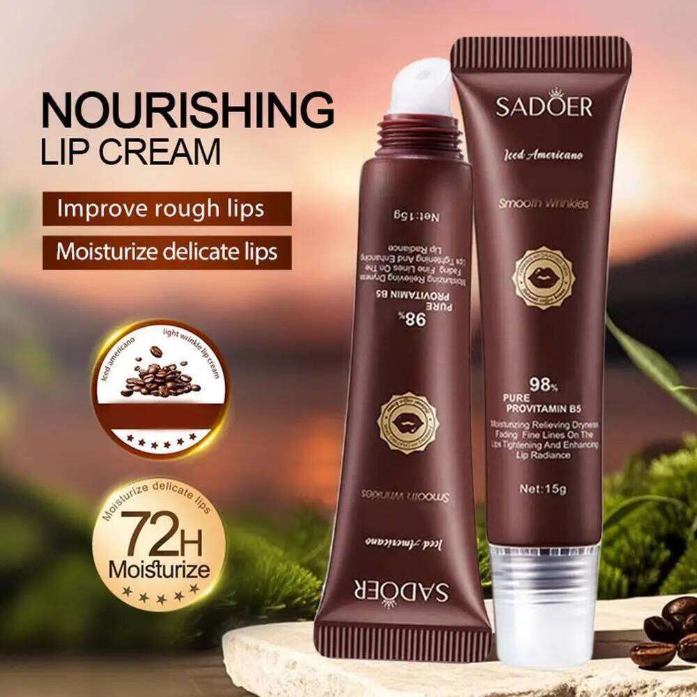 Iced Coffee Balm Caffeine-infused Moisturizing Balm, Ultra-Hydrating, Nourishing Lip Care, Soothes & Softens Dry Lips W260311