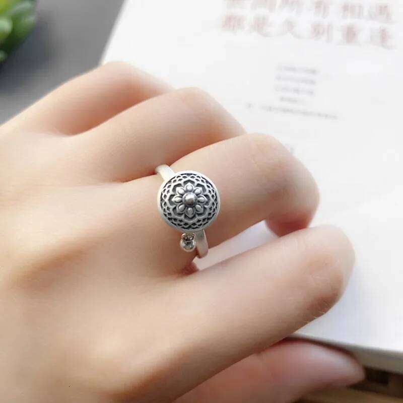925 Sterling Silver Rotate Cylinder Adjustable Rings For Women Engagement Stackable Jewelry Accessories H260312