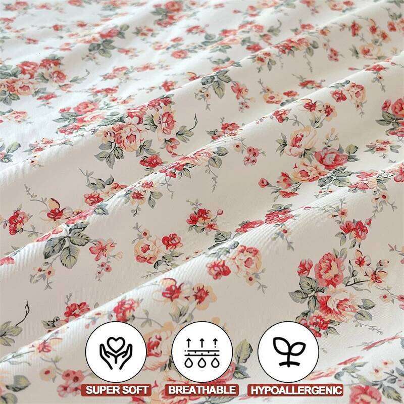 Premium 100% Cotton Bedding 3 Piece Set 1 Duvet Cover 2 Pillowcase Breathable Hypoallergenic Single/Double Bed H260312