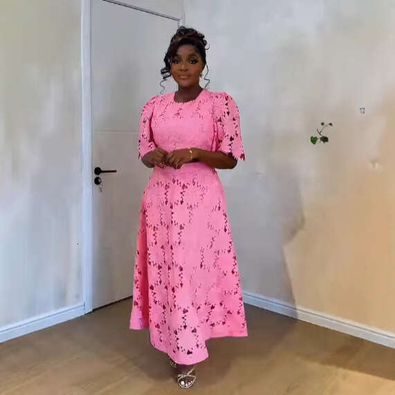 2026 New Summer Hollowed-out Lace Skirt Two-piece Set Elegance Pullover Short Top+Long Skirt Fashion Casual Suit Women's Dresses