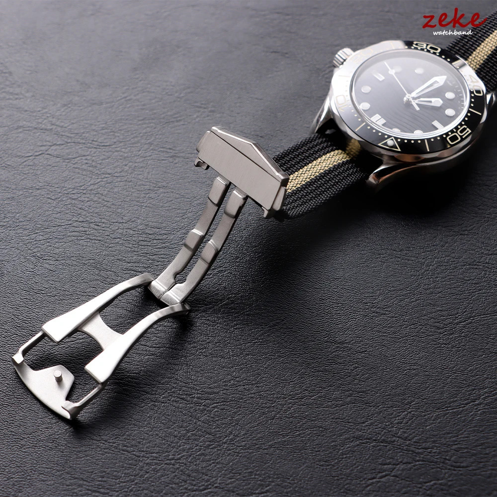 Ribbed Nylon Watch Band Canvas Nylon Strap 20mm for X Moon Men Women Sport Waterproof Folding Buckle Bracelet 260304