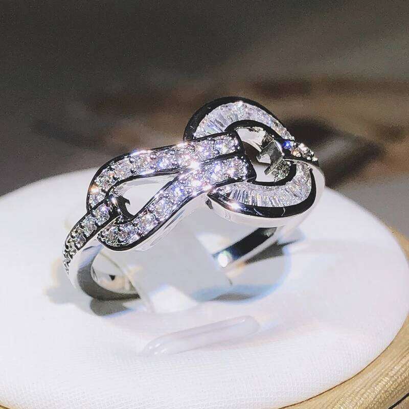 925 sterling silver geometric round winding ring ladies jewelry party birthday gift suitable for women H260312