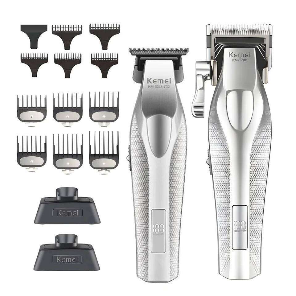 Kemei KM-3023-702 Baber Professional Clipper Cutting Machine With Charging Base For Electric Hair Trimmer Men Gift C260312