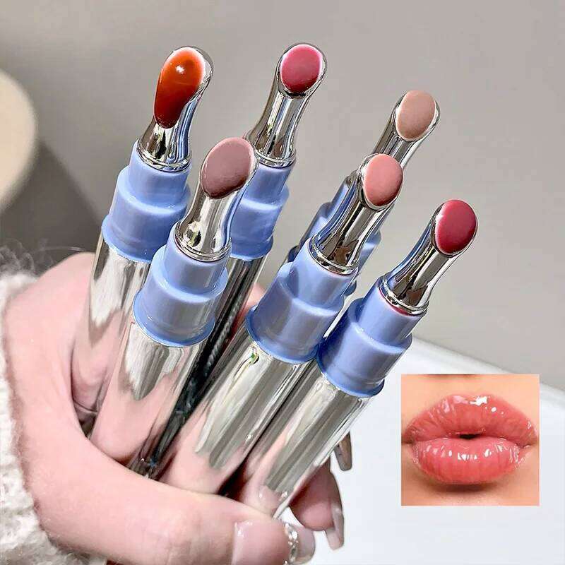 SHAQINUO Icy Glow Lip Gloss - One-Stroke Hydration, Whitening for Olive Skin, Cool Beauty Look, Smooth & Fine Texture W260311