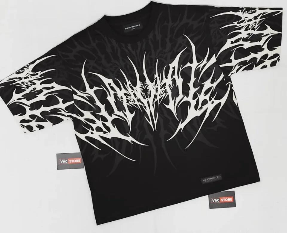 Y2K Cyberpunk Gothic T Shirt Edgy Thorn Texture Print Pure Cotton Streetwear Fashion Graphic Tee Urban Style Comfortable Fit ddmythur