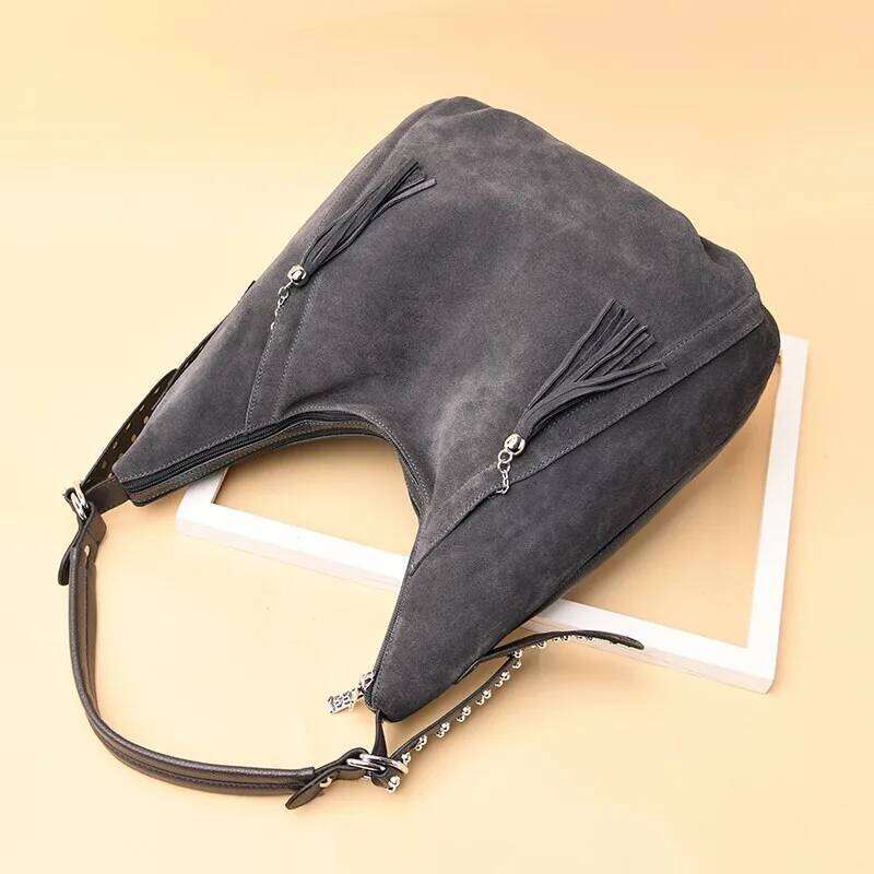 High Quality Soft Genuine Suede Women Tote Bags Large Capacity Female Shoulder Crossbody Bag Luxury Handbags Purses A Main XIU LAI SI