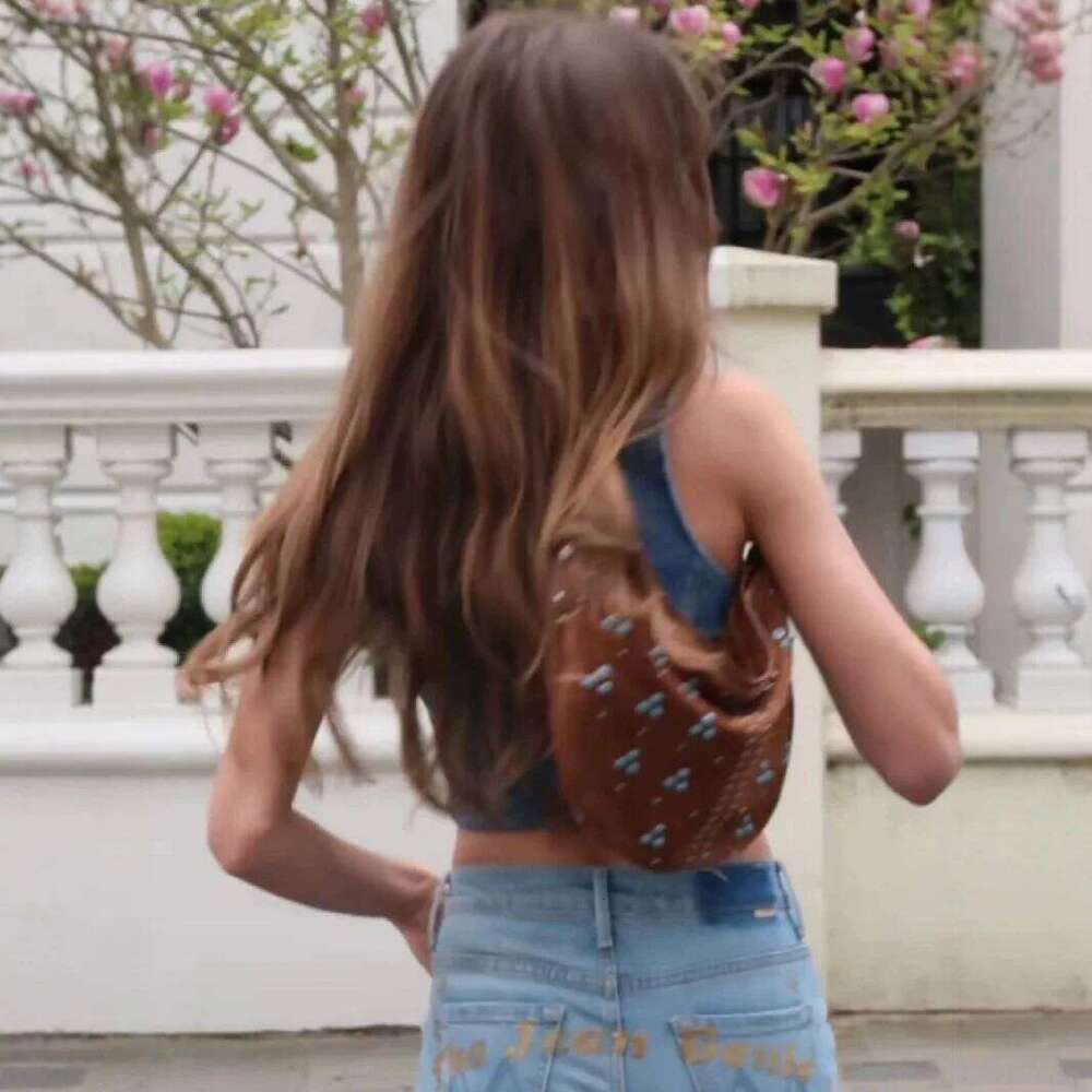 Bohemian Slim Half Moon Bags For Women Luxury Designer Handbags Purse 2025 New In Faux Suede Vintage Rivet Pearl Armpit Shoulder