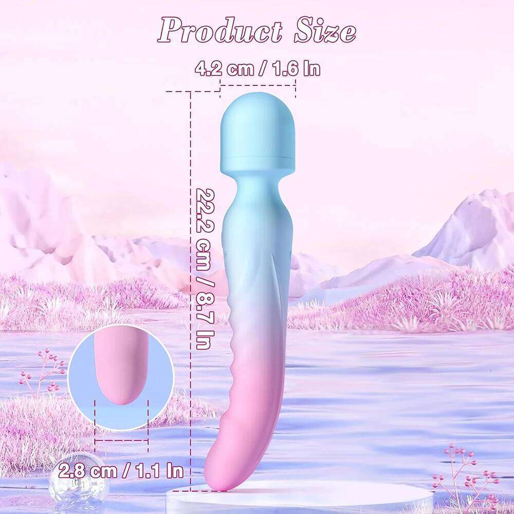 360 Rotation AV Vibrator G Spot Magic Wand Clitoris Stimulator Powerful Vibration Dildos Massager Adult Sex Toys for Woman 18+ Z260312