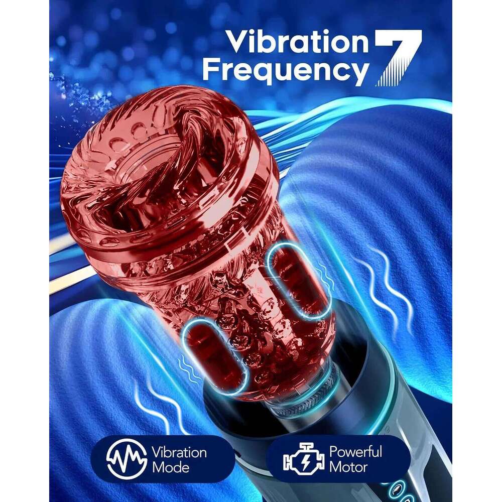 KUSHOR 4in1 Automatic Male Mastubator LCD Masturbation Cup with 7 Sucking& Thrusting& Rotating Modes Pocket Pussy Man Sex Toys Z260312