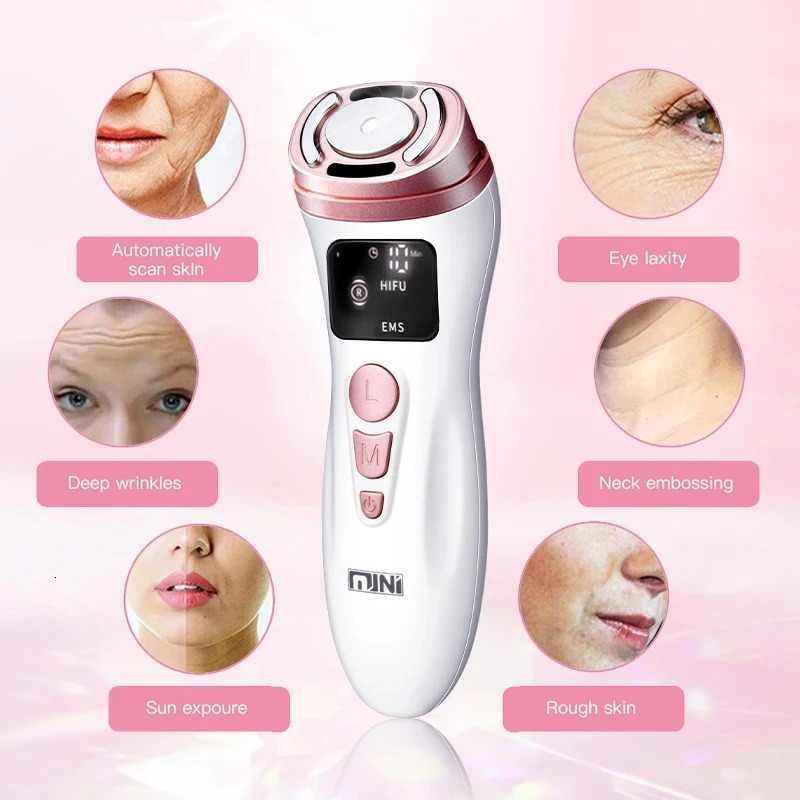 Mini HIFU Ultrasonic Machine EMS Micro Current Facial Beauty Instrument Skin Care - Tool 260307