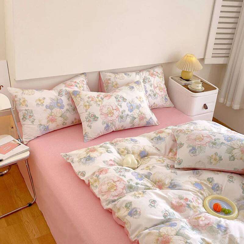 100% Cotton Floral 3-Piece 1 Duvet Cover + 2 Pillowcases - Wrinkle-Free, Hotel Quality Bedding Set H260312