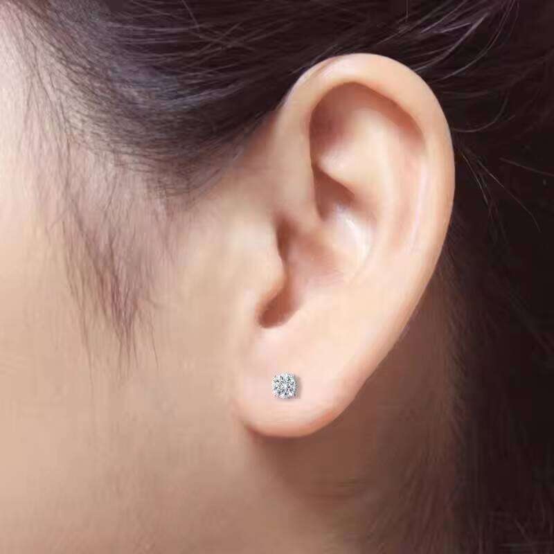 Fashion Lab Created Dia Jewelry Design S Sterling Sier Custom Classic Women Men moissanite Moissanite Fine Stud Earrings