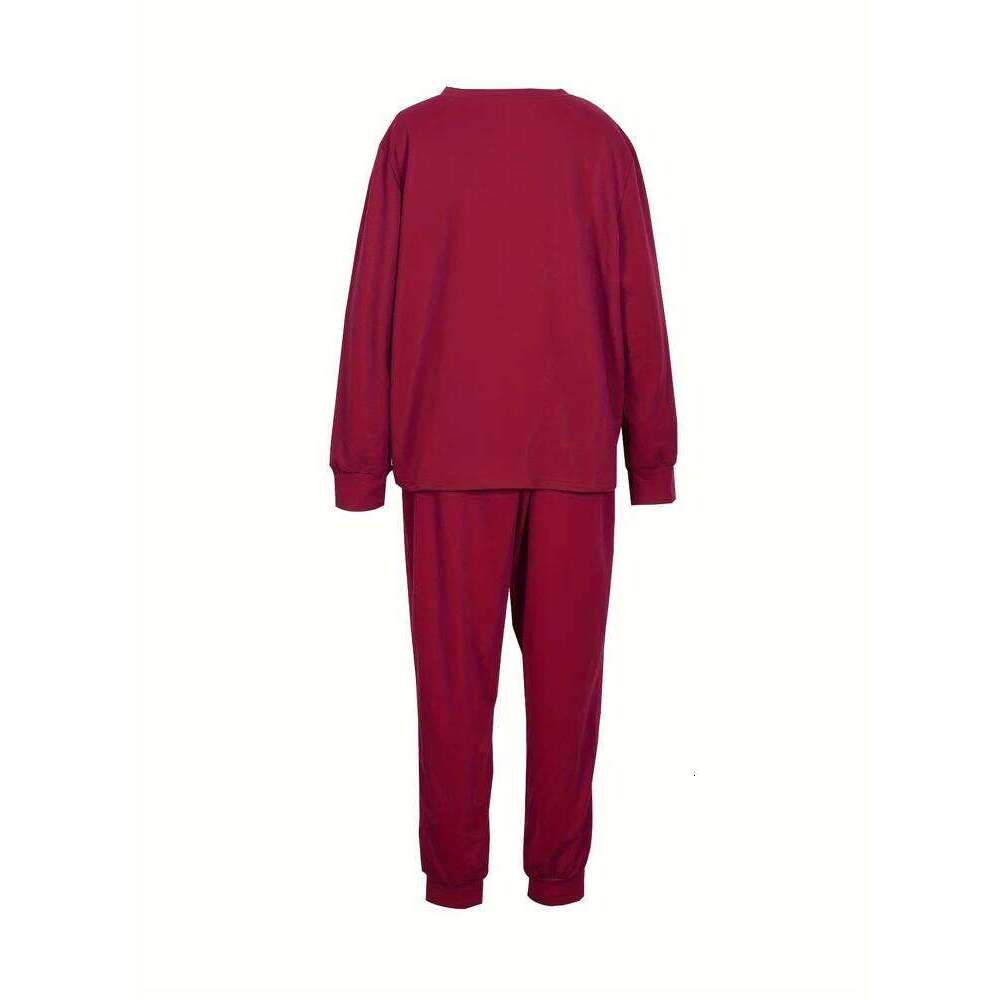 Plus Size Casual Sports Hoodie Two-Piece Set Loose Long Sleeve T Shirt Letter Pants for Women C260312
